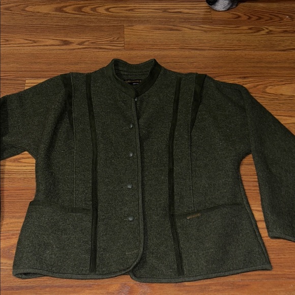 geiger Jackets & Blazers - Geiger Of Austria Womens Boiled Wool Jacket Cardigan Sweater Sz 42 ( US 6) Green